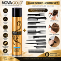 NOVA GOLD 400ML HAIR SPRAY WITH 10PC COMB SET